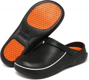 Мужские и женские кроссовки JSWEI для кухни - противоскользящие водонепроницаемые кроссовки для мужчин, женщин, медсестер, садоводов, для дома и улицы, черный