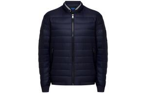 Hugo Boss Мужская пуховая куртка, темно-синяя, с V-образным вырезом, средней жесткости