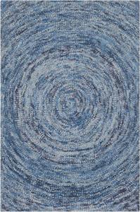 Ковер SAFAVIEH, 61 x 92 см, Ikat Collection, Dark Blue & Multi, ручной работы из шерсти, идеально для помещений с высокой проходимостью: прихожая, гостиная, спальня (IKT633A)