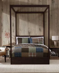 Классический двусторонний хлопковый стеганый комплект из 2 предметов, размер Twin Eddie Bauer, оливково-зеленый/коричнево-бежевый