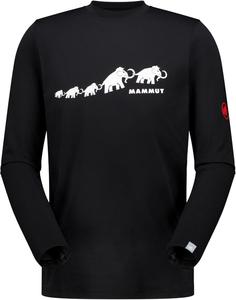 Футболка с длинным рукавом Mammut QD Logo Print, мужская, черный
