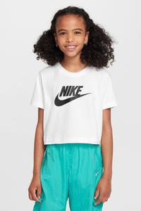 Укороченная футболка из 100% хлопка Nike, белый