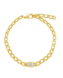 Браслет-Цепочка Rebel Station с кубическим цирконием Sterling Forever, gold
