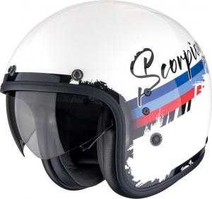 Шлем Scorpion belfast evo adonis jet, White/Red/Blue