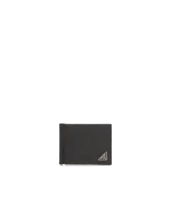 Кошелек из сафьяновой кожи Prada, черный