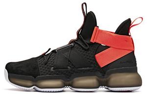 ANTA Амортизирующие противоскользящие и износостойкие баскетбольные кроссовки мужские черно-красные