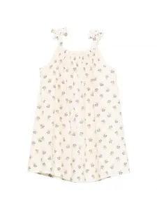 Платье Eloise с цветочным принтом и завязкой Bonpoint, бежевый