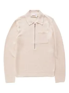 Поло-свитер с длинными рукавами и молнией Helmut Lang, нейтральный