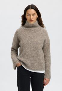 Джемпер Selected Femme SLFGABRIELLA HIGH NECK , Steel Gray/Brown