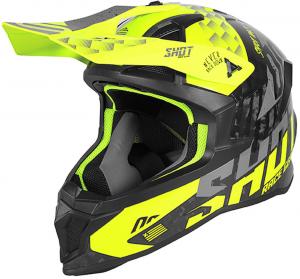 Мотокроссовый шлем Shot lite carbon rush, Fluo Yellow