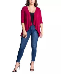 Женский кардиган с открытыми передними рукавами и рукавами до локтя 24seven Comfort Apparel, красный