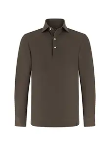 Поло с длинными рукавами Boggi Milano, коричневый
