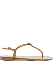 Сандалии Geltrude с кристаллами и цветами Giuseppe Zanotti, коричневый