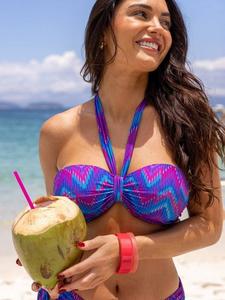 Malibu топ бикини на бретелях с косточками без мягких чашек Pour Moi, Multi