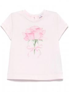 Monnalisa футболка с принтом, розовый