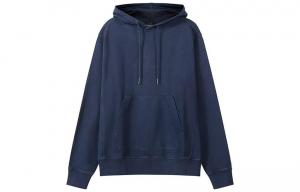 Хлопковый худи с принтом логотипа HUGO BOSS, синий