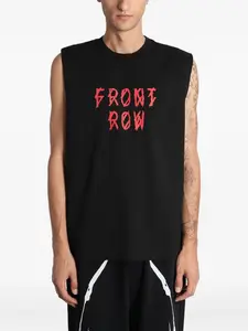 Топ без рукавов с принтом Mugler, черный