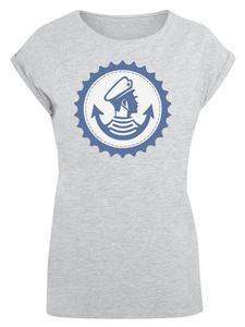 Футболка с удлиненными плечами Knut and Jan Hamburg в сером меланже F4NT4STIC