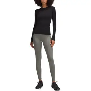 Флисовые высокие талии Tight Athletic брюки Women's Lululemon, темно-оливковый