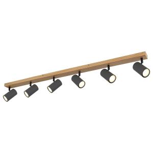 Потолочный светильник Globo Lighting Robby, железо / латунь - бежевый / серо-коричневый - количество языков пламени: 6