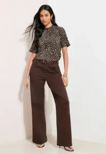Блузка прямого кроя из жатой ткани Friends Like These, Brown Spot