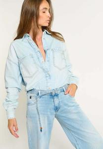 Блузка на пуговицах Le Temps Des Cerises, синий