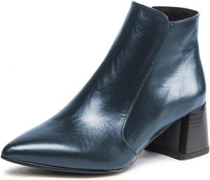 Женские классические ботильоны YDN, с острым закрытым носком и молнией, на устойчивом среднем каблуке, для работы, шопинга и повседневной носки, размер 4-16 US, Blue