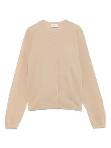 Кардиган с вышитым логотипом MONCLER, нейтральный