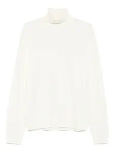 Свитер из шерсти мериноса с высоким воротником Roberto Collina, нейтральный