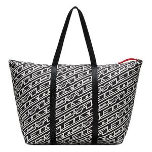 LACOSTE Одноплечевая тканевая сумка, Black/Ivory