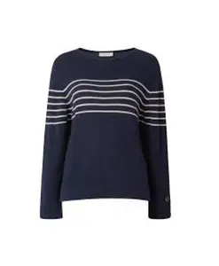 Полосатый хлопковый свитер Busnel, синий