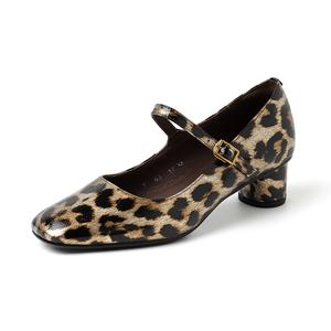 Hongyanglin Туфли Мэри Джейн на массивном каблуке женские золотисто-коричневые, цвет Gold Brown