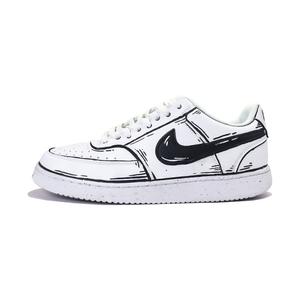 Nike Кроссовки для скейтбординга Court Vision 1 унисекс, низкие, черные/белые