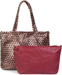 Сумка шоппер styleBREAKER Große XXL Wendetasche geflochten, цвет Kupfer/Bordeaux-Rot