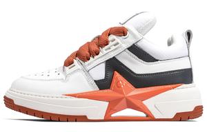 Стильные кеды для скейтбординга Stepping Star Dream Series с поддержкой для увеличения роста унисекс оранжево-красные PENTAGONAL HEART, размер на один меньше