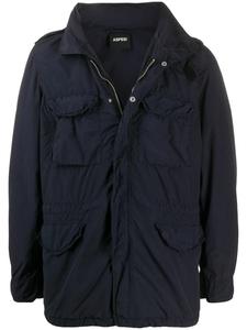 ASPESI куртка на молнии с капюшоном, синий