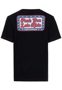 Рубашка с принтом и дизайном в стиле ретро Ride Or Die KING KEROSIN, черный
