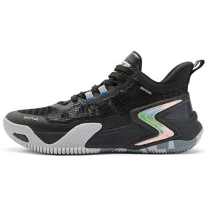 QIAODAN Кроссовки баскетбольные мужские Reckless 1.0 с амортизацией, износостойкие низкие с технологией Q KUNGFU Rebound черно-серые - Черный/Туманно-серый, цвет Black/Mist Gray