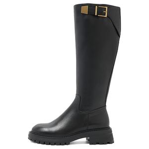 Ботинки до колена 4,5 см женские COMELY, черный