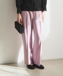 Цветные прямые брюки с эластичным поясом, пригодные для стирки.