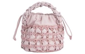 Настоящая Кожаная Сумка Ведро Женская Розовая By Far