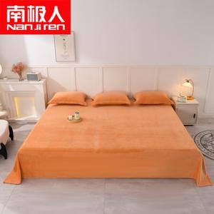 Antarctic Простыня односпальная 180х245 см из молочного велюра, цвет светло-оранжевый