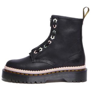 Dr.Martens 1460 PASCAL Короткие женские ботинки Martin, цвет черный розовый