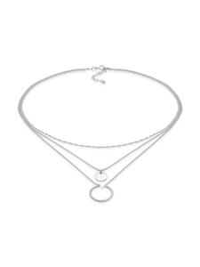 Elli Колье из серебра 925 пробы: круг, диск, витой в серебре