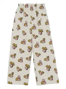 Брюки с цветочным принтом Liocha Bonton, белый