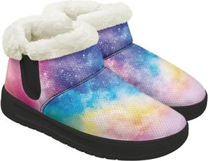 Женские зимние ботинки с утеплителем, теплые и уютные, с пушистой подкладкой, зимние ботильоны с нескользящей подошвой для повседневной носки на улице Gdxynsmny, Galaxy