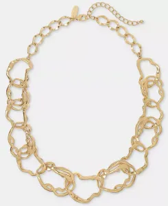 Скульптурное ожерелье со звеньями, 18 дюймов + удлинитель 3 дюйма, эксклюзивно в Macy's Style & Co, gold