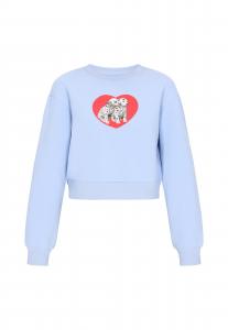 MYMO Свитшот 'Pop' в светло-голубом цвете