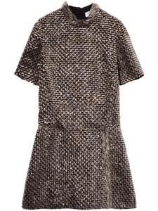 Мини-платье PUCCI, украшенное бисером, серебряный