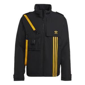 Пуховик adidas originals Utility Dwn Jkt Windproof Stand Collar Sports Down Jacket Black, черный